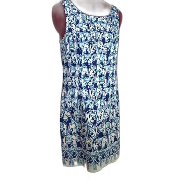 Lilly Pulitzer Cathy Shift Dress Women's Size 4 Bomber Blue Get Trunky - Picture 14 of 15